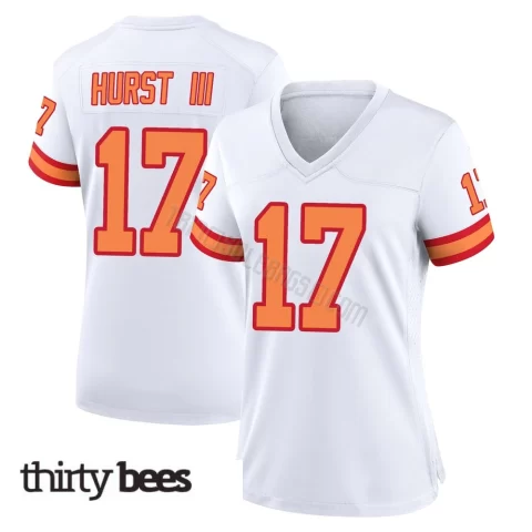 Ted Hurst III ＃17 Tampa Bay Buccaneers Women's Game White '76 Jersey