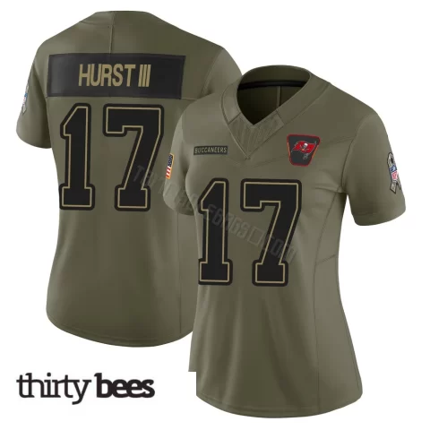 Ted Hurst III ＃17 Tampa Bay Buccaneers Women's Limited Olive 2025 Salute to Service Jersey