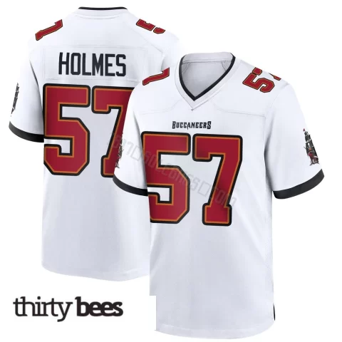 Yasir Holmes ＃57 Tampa Bay Buccaneers Youth Game White Jersey