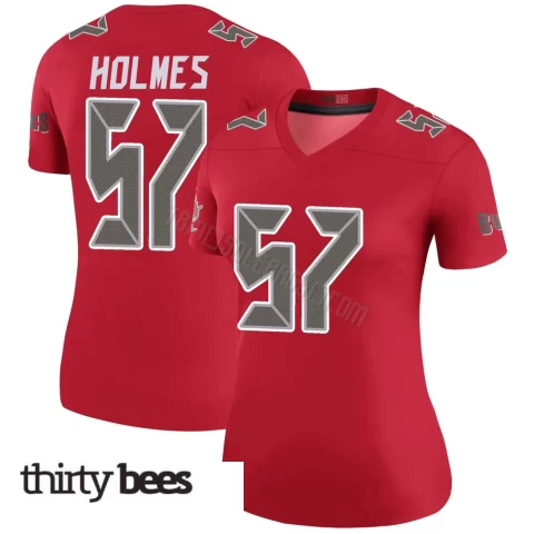 Yasir Holmes ＃57 Tampa Bay Buccaneers Women's Legend Red Color Rush Jersey
