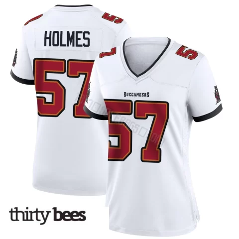 Yasir Holmes ＃57 Tampa Bay Buccaneers Women's Game White Jersey