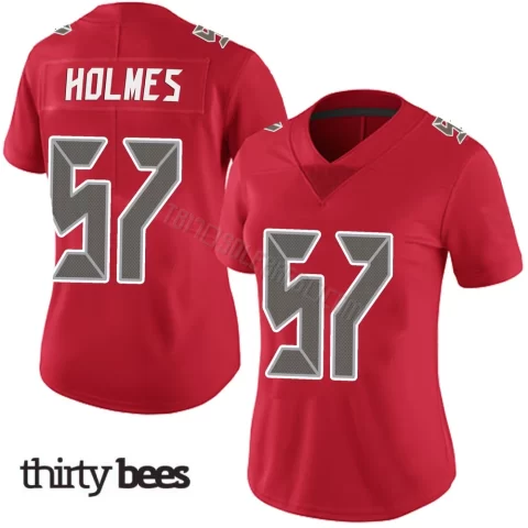 Yasir Holmes ＃57 Tampa Bay Buccaneers Women's Limited Red Team Color Vapor Untouchable Jersey