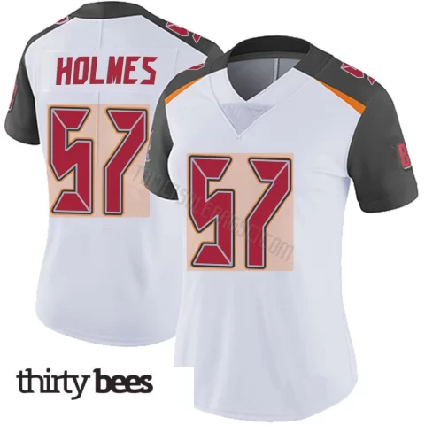 Yasir Holmes ＃57 Tampa Bay Buccaneers Women's Limited White Vapor Untouchable Jersey