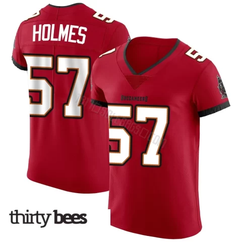 Yasir Holmes ＃57 Tampa Bay Buccaneers Men's Elite Red Vapor Jersey