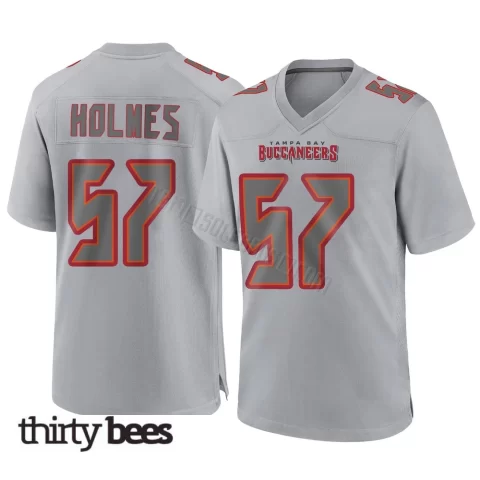 Yasir Holmes ＃57 Tampa Bay Buccaneers Men's Game Gray Atmosphere Fashion Jersey