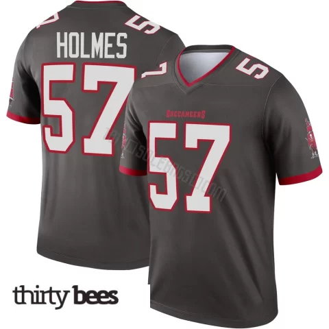 Yasir Holmes ＃57 Tampa Bay Buccaneers Men's Legend Pewter Alternate Jersey