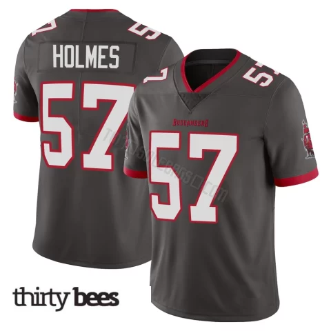 Yasir Holmes ＃57 Tampa Bay Buccaneers Youth Limited Pewter Alternate Vapor Jersey