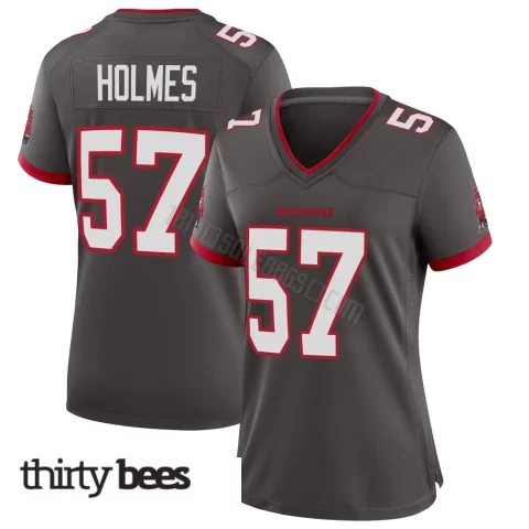 Yasir Holmes ＃57 Tampa Bay Buccaneers Women's Game Pewter Alternate Jersey