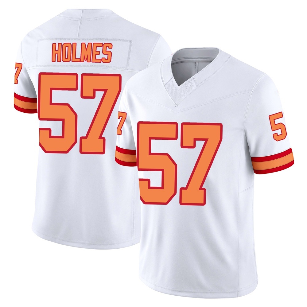 Yasir Holmes ＃57 Tampa Bay Buccaneers Men's Limited White '76 Vapor F.U.S.E. Jersey