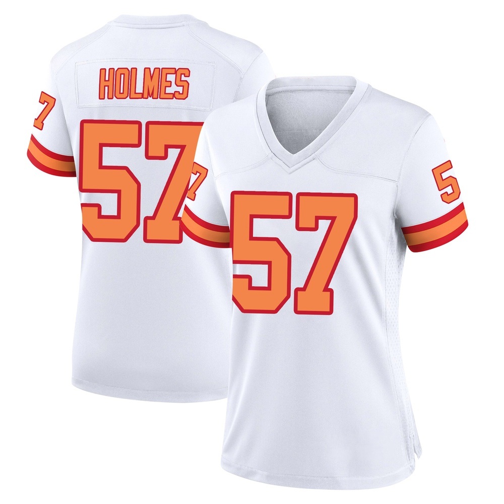 Yasir Holmes ＃57 Tampa Bay Buccaneers Women's Game White '76 Jersey