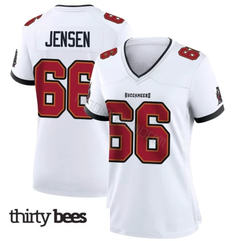 Ryan Jensen ＃66 Tampa Bay Buccaneers Women's Game White Jersey