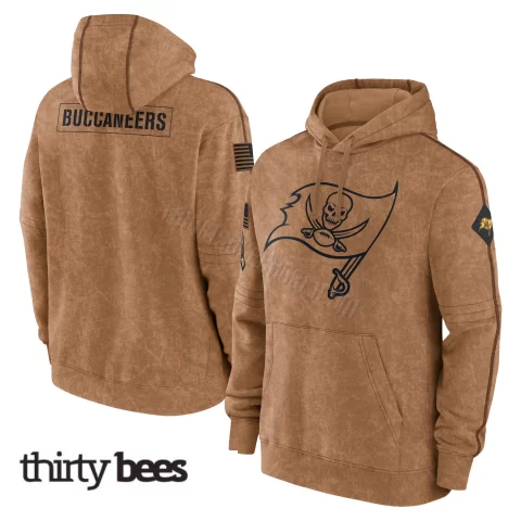 Tampa Bay Buccaneers Men's Brown 2023 Salute to Service Club Pullover Hoodie