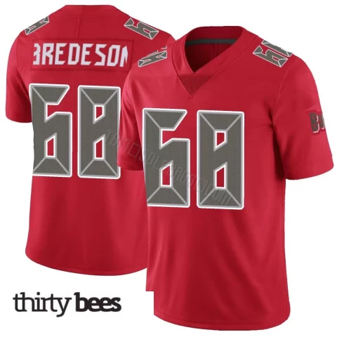 Ben Bredeson ＃68 Tampa Bay Buccaneers Youth Limited Red Color Rush Jersey