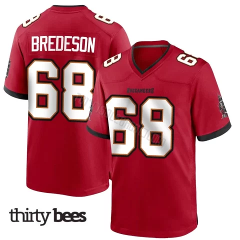 Ben Bredeson ＃68 Tampa Bay Buccaneers Men's Game Red Team Color Jersey