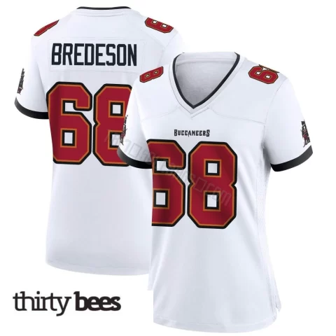 Ben Bredeson ＃68 Tampa Bay Buccaneers Women's Game White Jersey