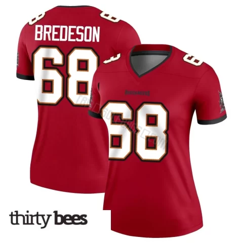 Ben Bredeson ＃68 Tampa Bay Buccaneers Women's Legend Red Jersey