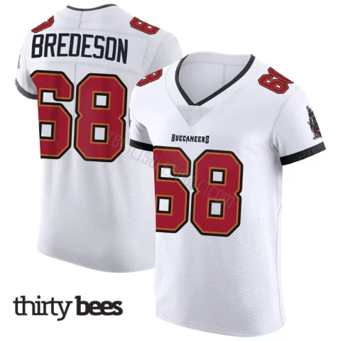 Ben Bredeson ＃68 Tampa Bay Buccaneers Men's Elite White Vapor Jersey