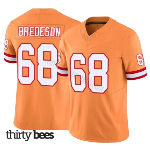 Ben Bredeson ＃68 Tampa Bay Buccaneers Men's Limited Orange Vapor F.U.S.E. Jersey