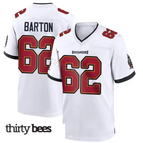 Graham Barton ＃62 Tampa Bay Buccaneers Men's Game White Jersey