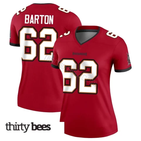 Graham Barton ＃62 Tampa Bay Buccaneers Women's Legend Red Jersey
