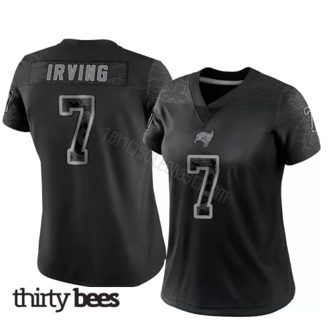 Bucky Irving ＃7 Tampa Bay Buccaneers Women's Limited Black Reflective Jersey