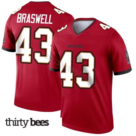 Chris Braswell ＃43 Tampa Bay Buccaneers Youth Legend Red Jersey