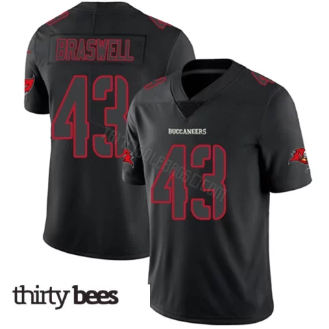 Chris Braswell ＃43 Tampa Bay Buccaneers Youth Limited Black Impact Jersey
