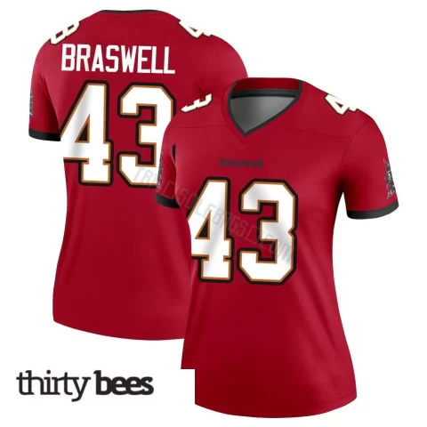Chris Braswell ＃43 Tampa Bay Buccaneers Women's Legend Red Jersey