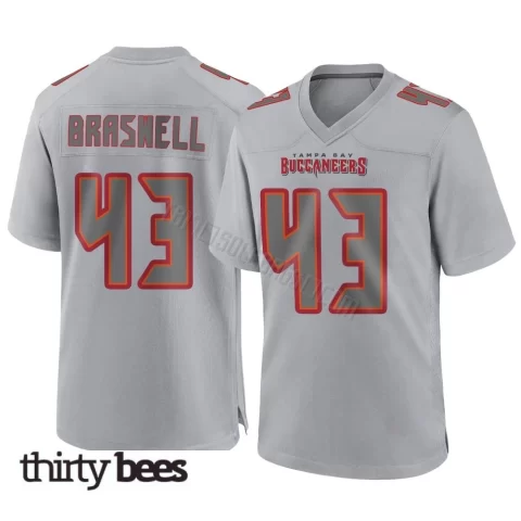 Chris Braswell ＃43 Tampa Bay Buccaneers Men's Game Gray Atmosphere Fashion Jersey