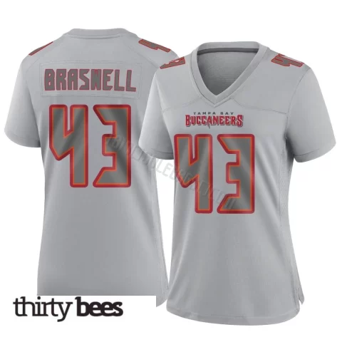Chris Braswell ＃43 Tampa Bay Buccaneers Women's Game Gray Atmosphere Fashion Jersey