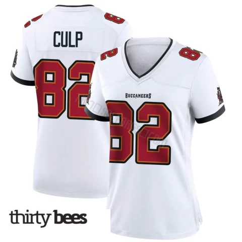 Devin Culp ＃82 Tampa Bay Buccaneers Women's Game White Jersey
