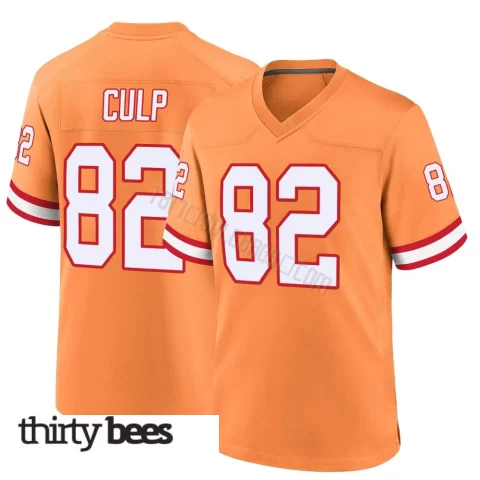 Devin Culp ＃82 Tampa Bay Buccaneers Men's Game Orange Throwback Jersey