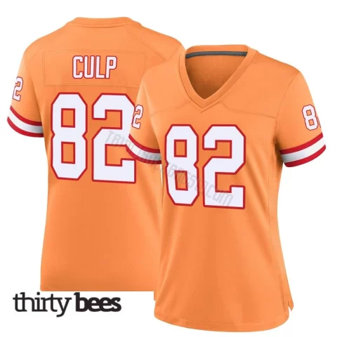 Devin Culp ＃82 Tampa Bay Buccaneers Women's Game Orange Throwback Jersey