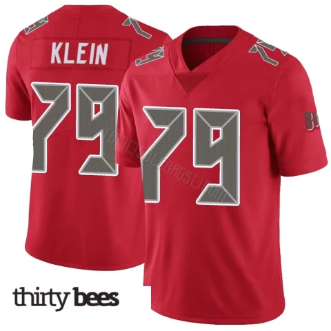Elijah Klein ＃79 Tampa Bay Buccaneers Men's Limited Red Color Rush Jersey