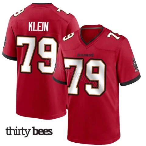 Elijah Klein ＃79 Tampa Bay Buccaneers Men's Game Red Team Color Jersey