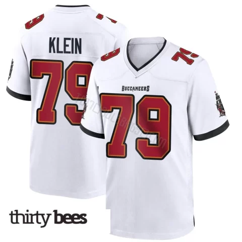 Elijah Klein ＃79 Tampa Bay Buccaneers Youth Game White Jersey