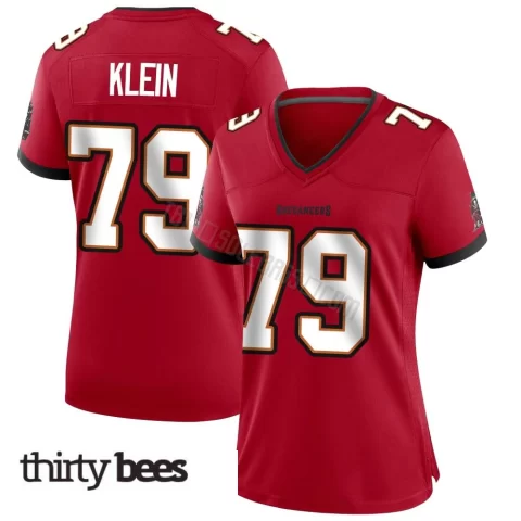 Elijah Klein ＃79 Tampa Bay Buccaneers Women's Game Red Team Color Jersey