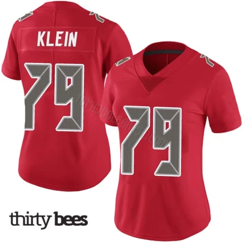 Elijah Klein ＃79 Tampa Bay Buccaneers Women's Limited Red Team Color Vapor Untouchable Jersey