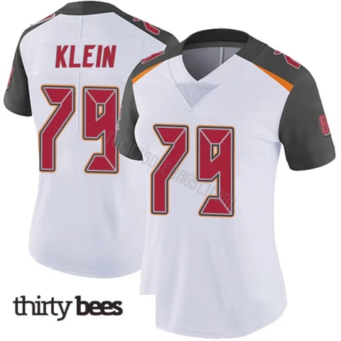 Elijah Klein ＃79 Tampa Bay Buccaneers Women's Limited White Vapor Untouchable Jersey