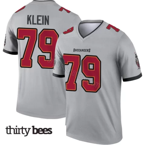 Elijah Klein ＃79 Tampa Bay Buccaneers Youth Legend Gray Inverted Jersey