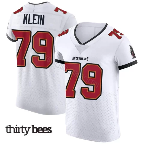 Elijah Klein ＃79 Tampa Bay Buccaneers Men's Elite White Vapor Jersey
