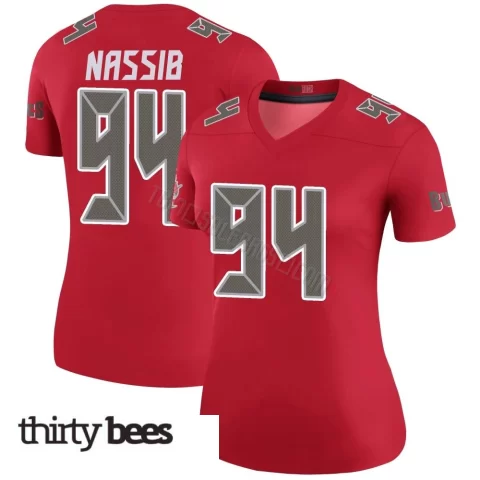 Carl Nassib ＃94 Tampa Bay Buccaneers Women's Legend Red Color Rush Jersey