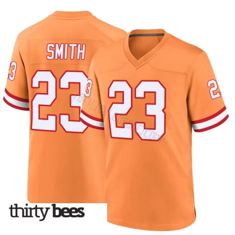 Tykee Smith ＃23 Tampa Bay Buccaneers Men's Game Orange Throwback Jersey