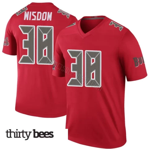 Rashad Wisdom ＃38 Tampa Bay Buccaneers Youth Legend Red Color Rush Jersey