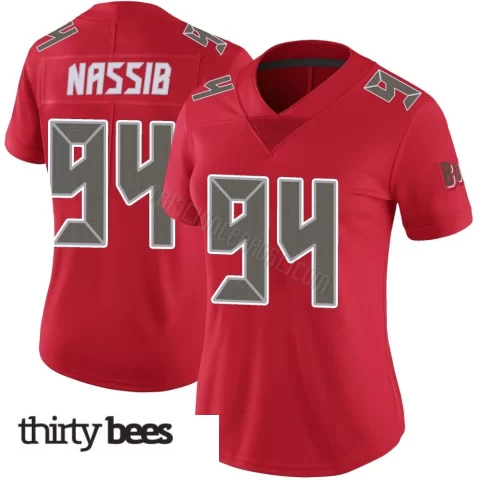 Carl Nassib ＃94 Tampa Bay Buccaneers Women's Limited Red Color Rush Jersey