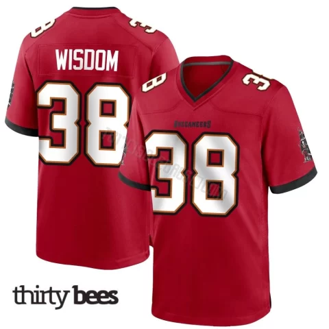 Rashad Wisdom ＃38 Tampa Bay Buccaneers Men's Game Red Team Color Jersey