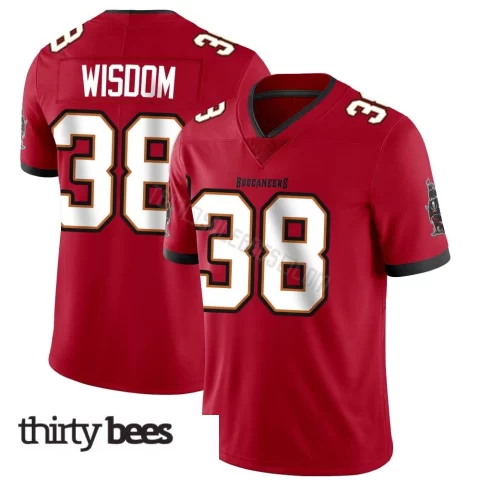 Rashad Wisdom ＃38 Tampa Bay Buccaneers Men's Limited Red Team Color Vapor Untouchable Jersey