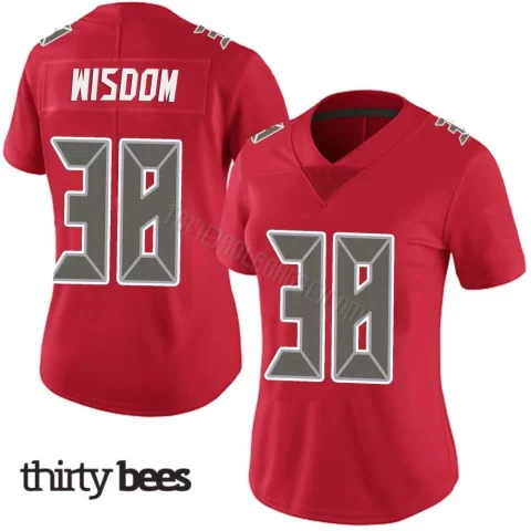 Rashad Wisdom ＃38 Tampa Bay Buccaneers Women's Limited Red Team Color Vapor Untouchable Jersey