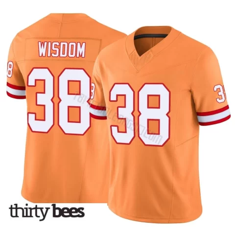 Rashad Wisdom ＃38 Tampa Bay Buccaneers Men's Limited Orange Vapor F.U.S.E. Jersey