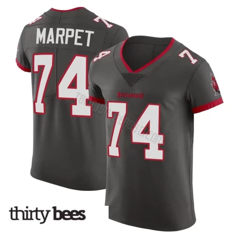 Ali Marpet ＃74 Tampa Bay Buccaneers Men's Elite Pewter Alternate Vapor Jersey